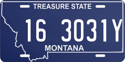 MT license plate 163031Y