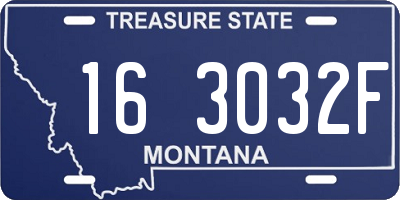 MT license plate 163032F