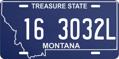MT license plate 163032L