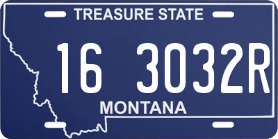 MT license plate 163032R