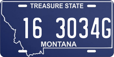 MT license plate 163034G