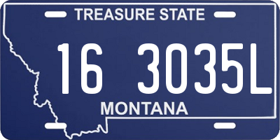 MT license plate 163035L