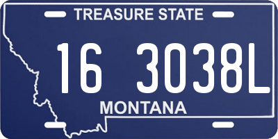 MT license plate 163038L
