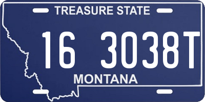 MT license plate 163038T