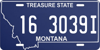 MT license plate 163039I