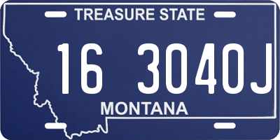 MT license plate 163040J