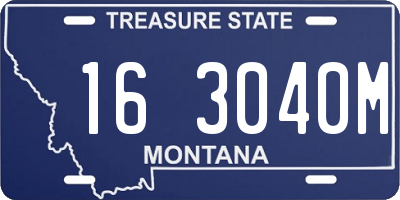 MT license plate 163040M