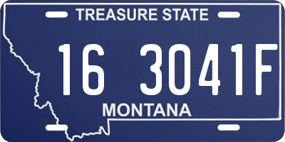 MT license plate 163041F