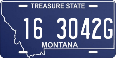MT license plate 163042G