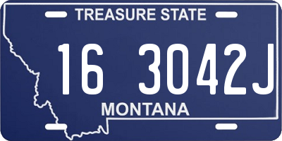 MT license plate 163042J