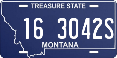 MT license plate 163042S
