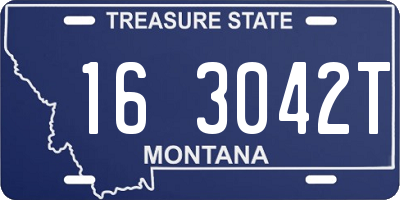 MT license plate 163042T