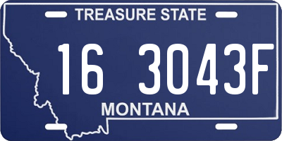 MT license plate 163043F