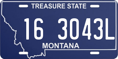 MT license plate 163043L