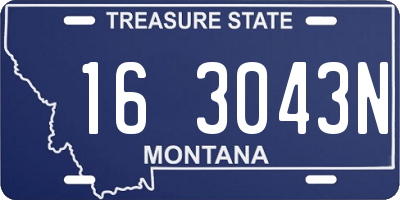 MT license plate 163043N