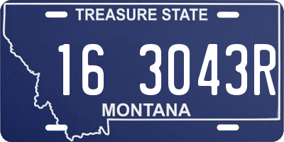 MT license plate 163043R