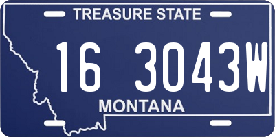 MT license plate 163043W