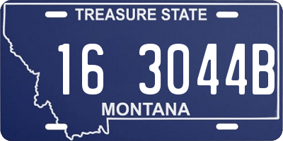 MT license plate 163044B
