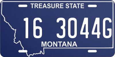 MT license plate 163044G
