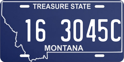 MT license plate 163045C