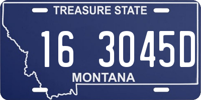 MT license plate 163045D
