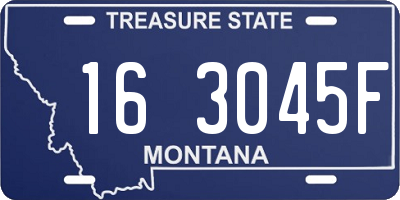 MT license plate 163045F