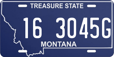 MT license plate 163045G