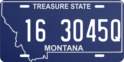 MT license plate 163045Q