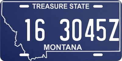MT license plate 163045Z