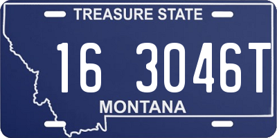MT license plate 163046T