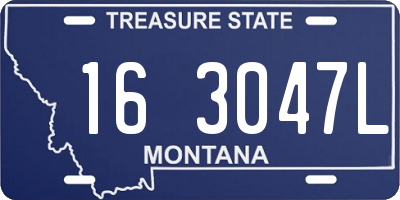 MT license plate 163047L
