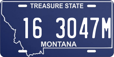 MT license plate 163047M