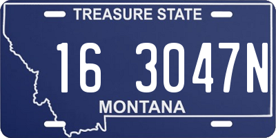 MT license plate 163047N