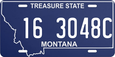 MT license plate 163048C