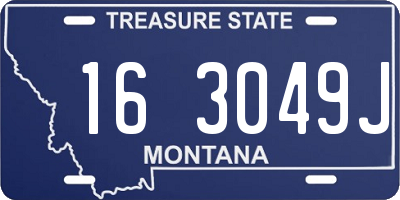 MT license plate 163049J