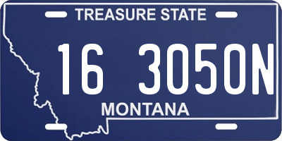 MT license plate 163050N