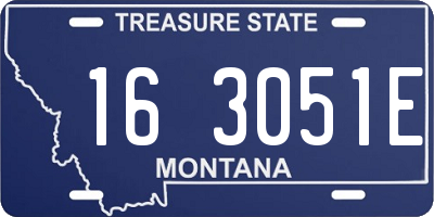 MT license plate 163051E