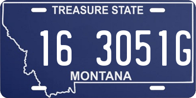 MT license plate 163051G