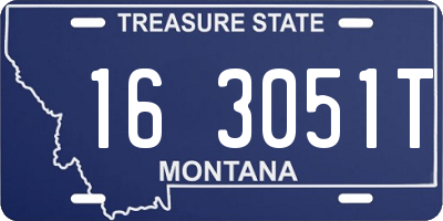 MT license plate 163051T