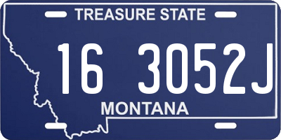MT license plate 163052J