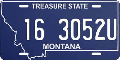 MT license plate 163052U