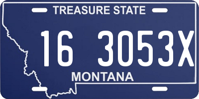 MT license plate 163053X