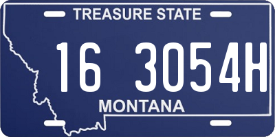 MT license plate 163054H