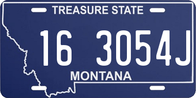 MT license plate 163054J