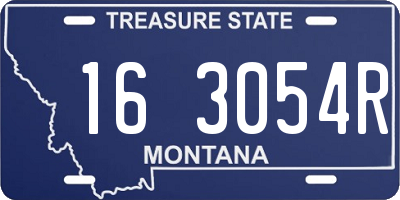 MT license plate 163054R