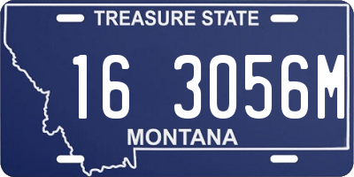 MT license plate 163056M