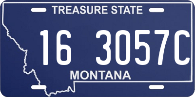 MT license plate 163057C