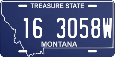 MT license plate 163058W