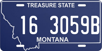 MT license plate 163059B
