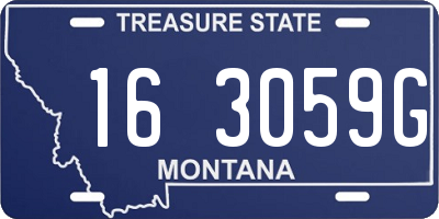 MT license plate 163059G